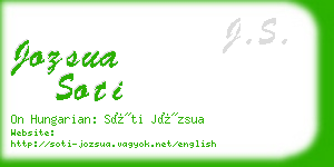 jozsua soti business card